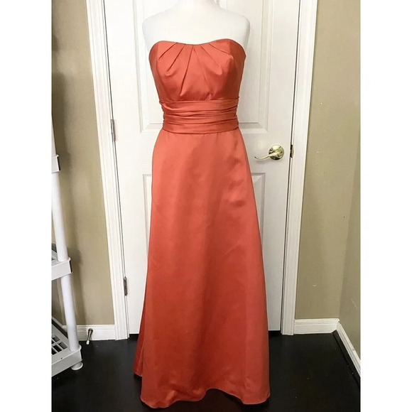 B2 by Jasmine Womens Mango Tango Strapless Satin Long Gown Bridesmaid Prom